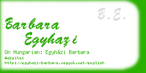 barbara egyhazi business card